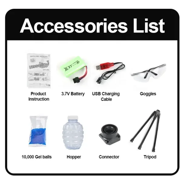 Gel Blaster Mini Gatling  fuldautomatisk maskingevr