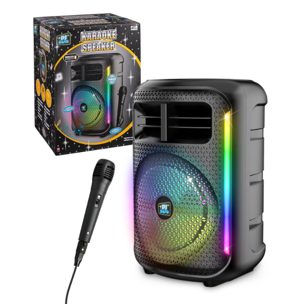 DJ Band Karaokehjttaler 8"  med mikrofon og LED