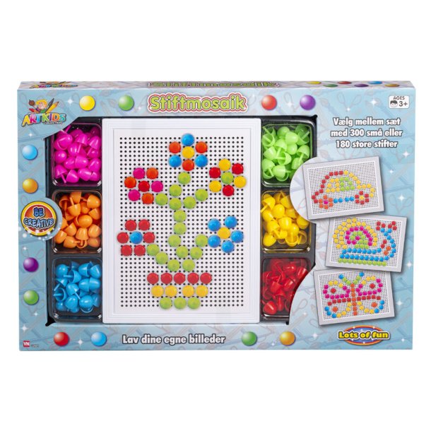 ARTKIDS Stiftmosaik  mosaikst med farvede stifter