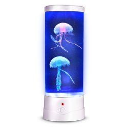 Jellyfish Lampe m/ LED og fjernbetjening  28,5 cm