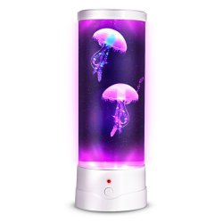 Jellyfish Lampe m/ LED og fjernbetjening  28,5 cm