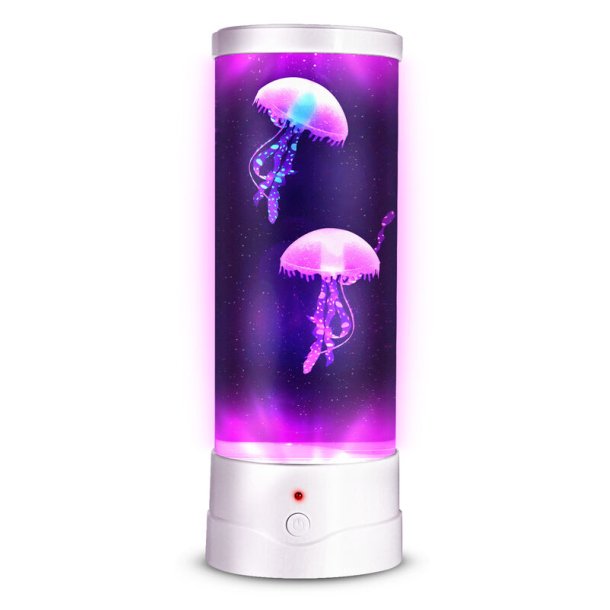 Jellyfish Lampe m/ LED og fjernbetjening  28,5 cm
