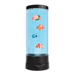 Stor LED-lampe med fisk  med fjernbetjening 30 cm