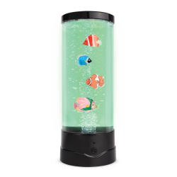 Stor LED-lampe med fisk  med fjernbetjening 30 cm