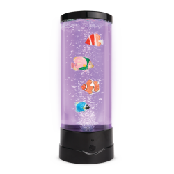 Stor LED-lampe med fisk  med fjernbetjening 30 cm