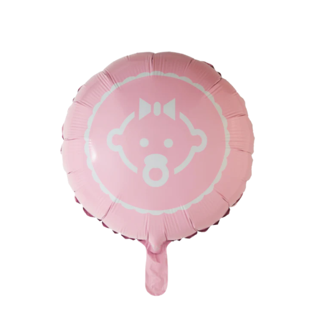 Folieballon Baby girl  rund 45 cm