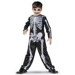 Klovn / skelet 2-i-1 dragt 140 cm