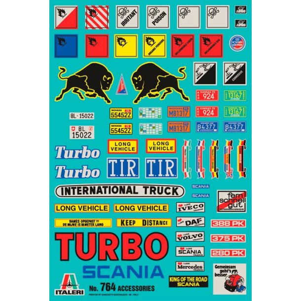 Italeri Truck tillbehr set - Truck stop tillbehr 1:24
