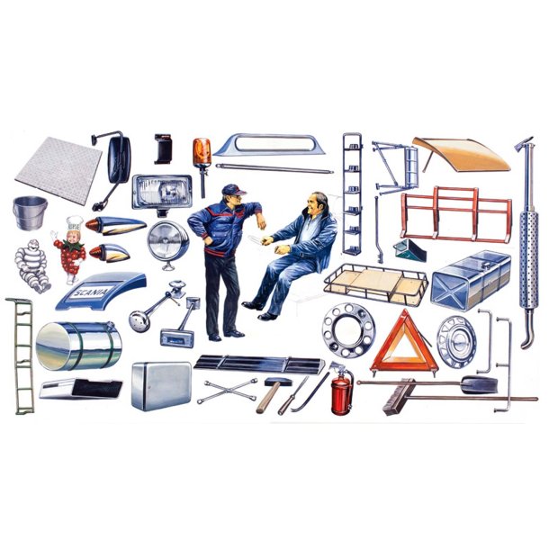 Italeri Truck tillbehr set - Truck stop tillbehr 1:24