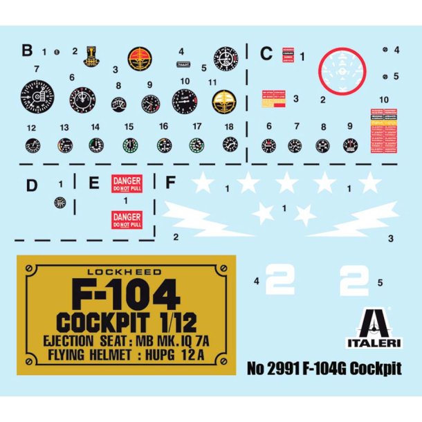 Italeri Lockheed F-104 Starfighter cockpit 1:12