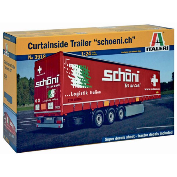 Italeri Curtainside trailer till lastbil "schoeni.ch" - 1:24