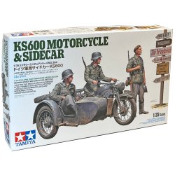Tamiya KS600 motorcykel med sidovagn - 1:35