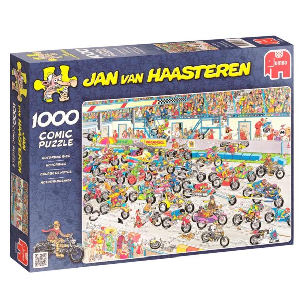 Jan van Haasteren 1000 brikker - Motorbike race