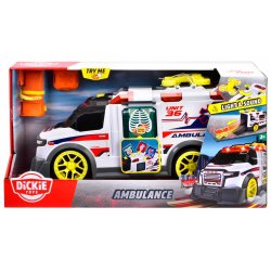 Stor ambulance med lyd og lys