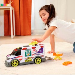 Stor ambulance med lyd og lys