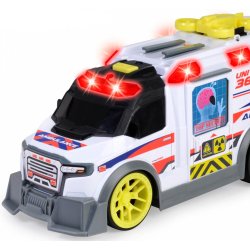 Stor ambulance med lyd og lys