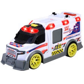 Stor ambulance med lyd og lys