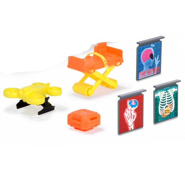 Stor ambulance med lyd og lys