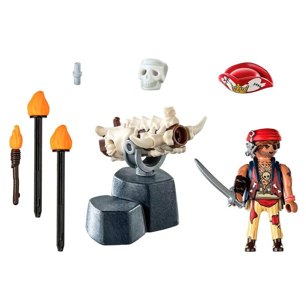 Playmobil pirat med skeletkanon