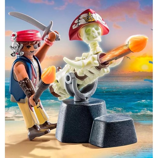 Playmobil pirat med skeletkanon