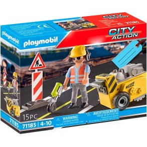 Playmobil 71185 vejarbejder med kantfrser