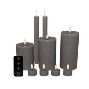 LED Ljussats Gr� - 10 Delar med Fj�rrkontroll