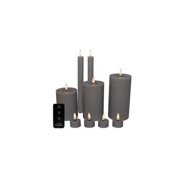 LED Lyss�t Gr� - 10 Dele med Fjernbetjening
