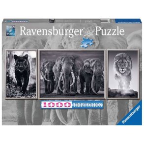 Ravensburger 1000 bitar - svart och vitt djurpanorama