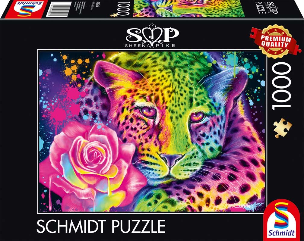 Schmidt Puslespil Med En Neon Leopard - 1000 Brikker