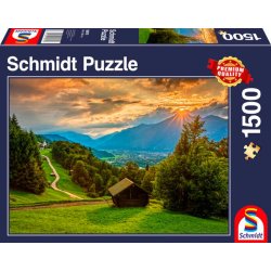 Pussel 1500 bitar - Solnedgng ver Wamberg