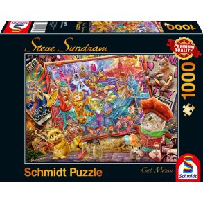 Puslespil 1000 brikker - Musikalske katte