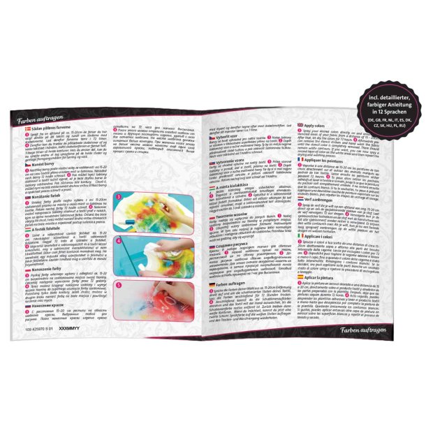 Lena tekstilfarve med 4 farver