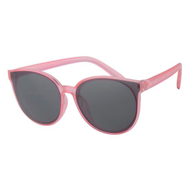 Brnesolbriller - transparent pink med sorte glas
