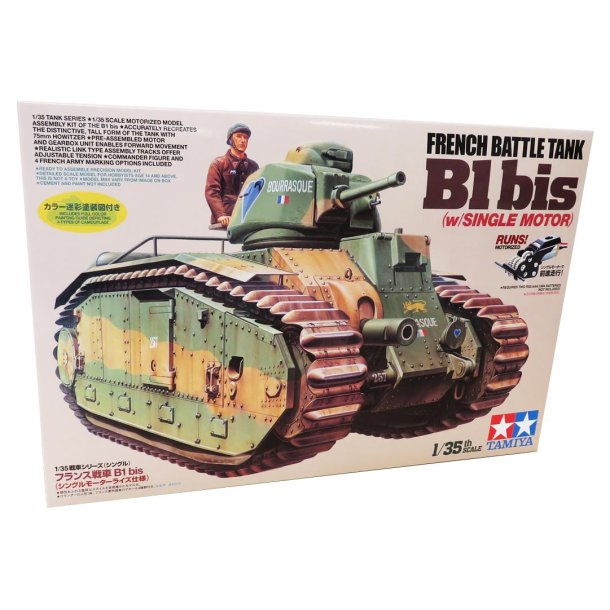 Tamiya French battle tank B1 bis - Modelkampvogn