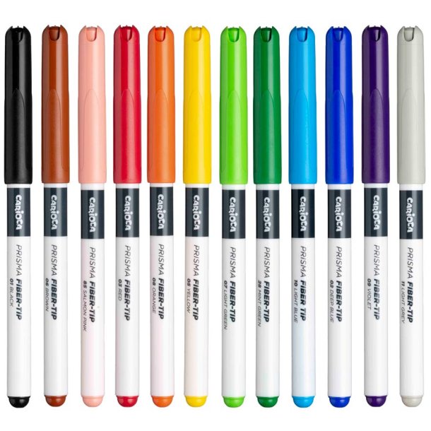 Carioca plus prisma tuscher - 12 stk.