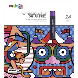 Carioca plus olie pastelfarver - 24 stk.