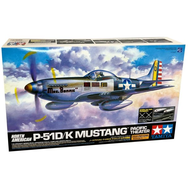 Tamiya WWII nordamerikanska P-51D/K Mustang modellflygplan