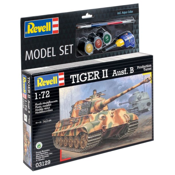 Revell Tiger II Ausf. B modelkampvogn - Med lim og maling