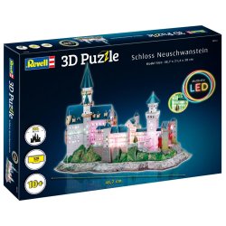 Revell 3D puslespil m. LED - Neuschwanstein slot