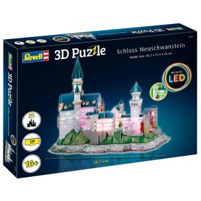 Revell 3D puslespil m. LED - Neuschwanstein slot