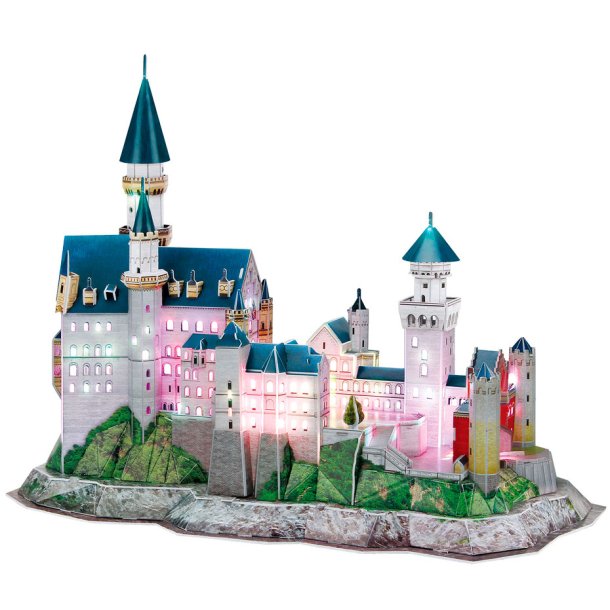 Revell 3D puslespil m. LED - Neuschwanstein slot