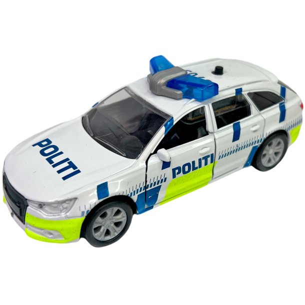 Politibil i metal m/ lys &amp; lyd