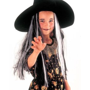 Paryk - lang med gr striber.