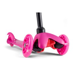 Pink 3-hjulet l�behjul med flex styring