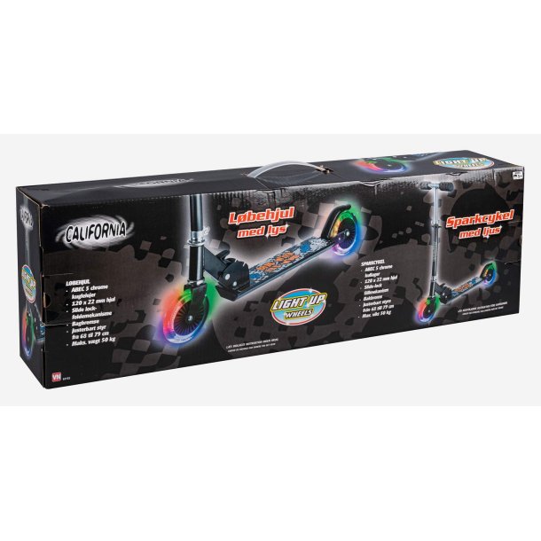California lbehjul med LED lys