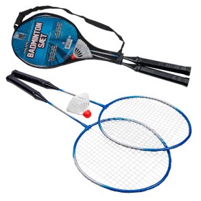 Lyxigt badmintonset i h�rdat st�l.