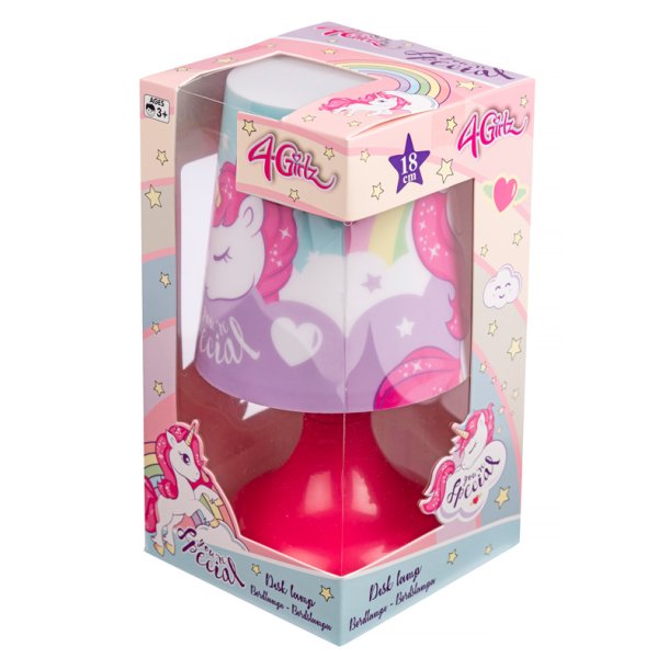 4-Girlz bordlampe m. enhjrning