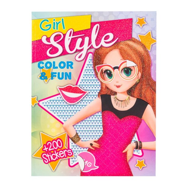 Malebog - Color &amp; Fun Girl Style med stickers