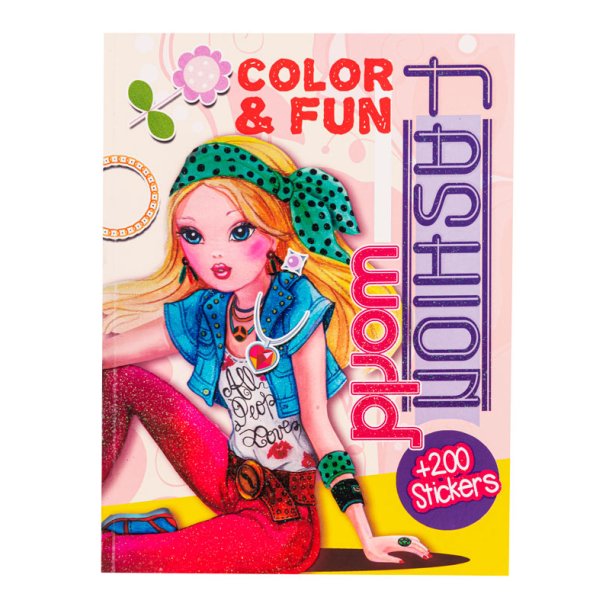 Mlarbok - Color &amp; Fun Fashion World med stickers