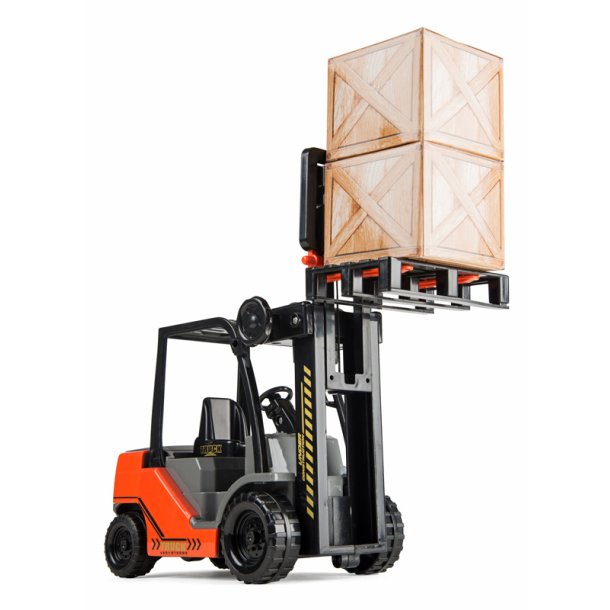 Gaffeltruck med palle og pakker